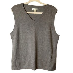 Orvis Wool Cotton Cashmere Sweater Vest Size Large‎